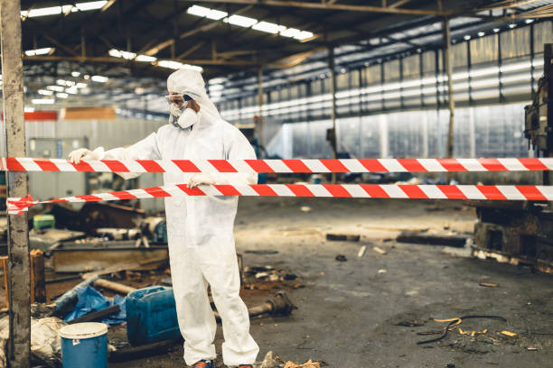 Professional Sewage Cleanup technician working in Port Orange, FL